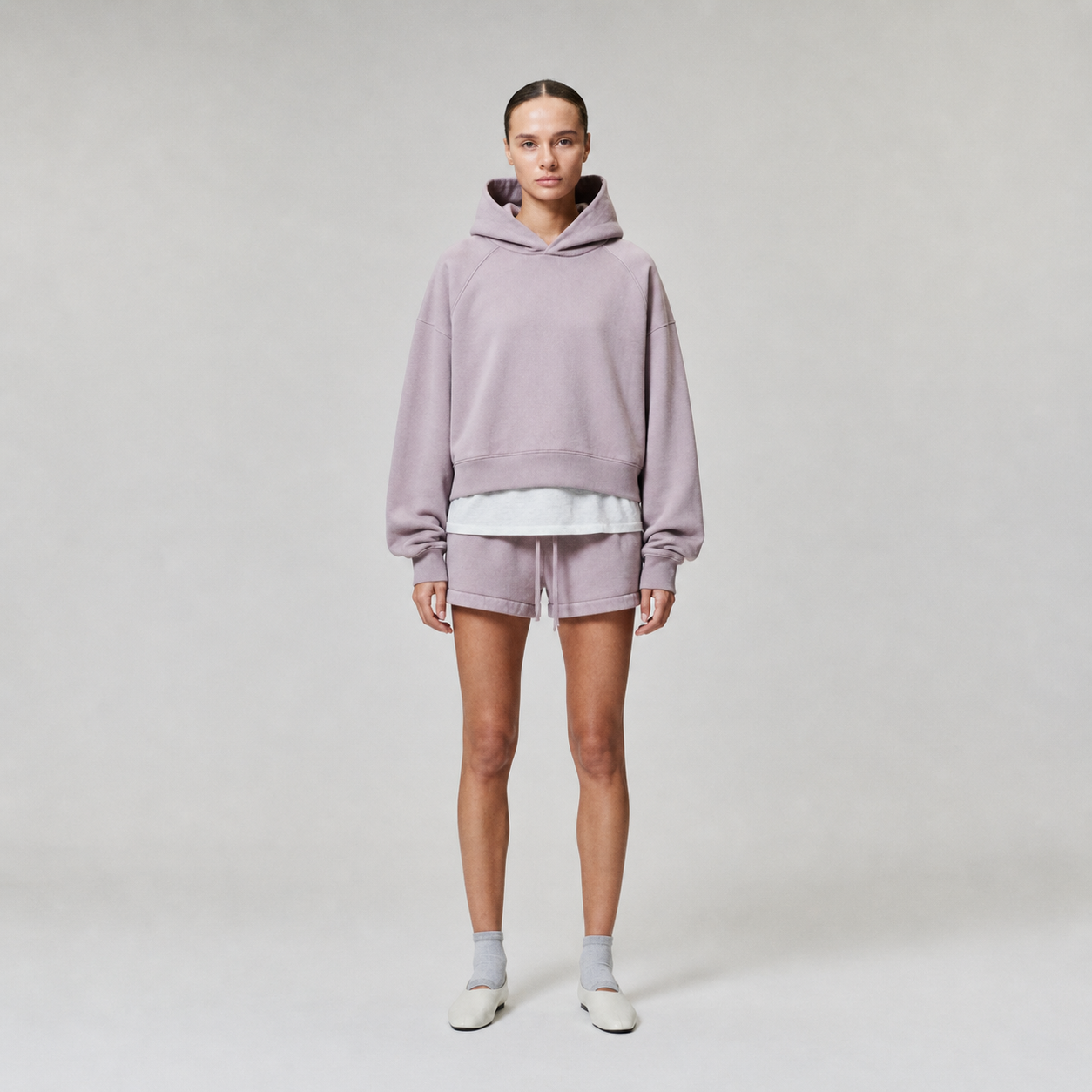 Hoodie Oversize — Gris Béton